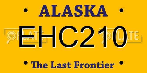 EHC210 Alaska License Plate