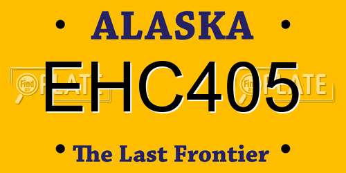 EHC405 Alaska License Plate