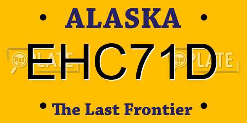 EHC71D Alaska License Plate
