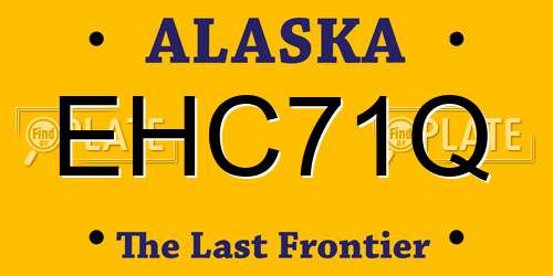 EHC71Q Alaska License Plate