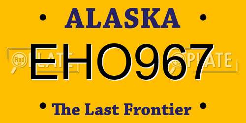 EHO967 Alaska License Plate