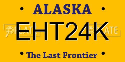 EHT24K Alaska License Plate
