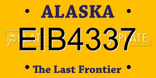 EIB4337 Alaska License Plate