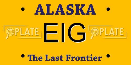 EIG Alaska License Plate