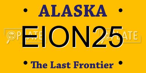 EION25 Alaska License Plate