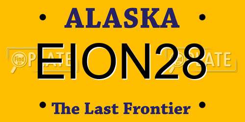 EION28 Alaska License Plate