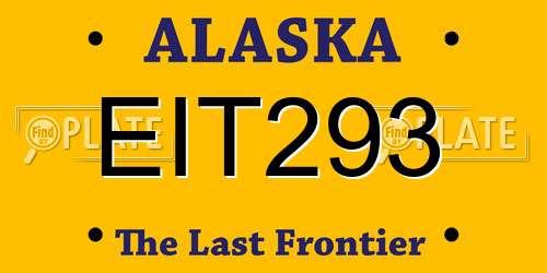 EIT293 Alaska License Plate