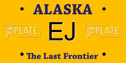 EJ Alaska License Plate