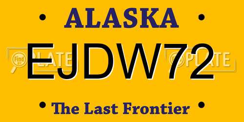 EJDW72 Alaska License Plate