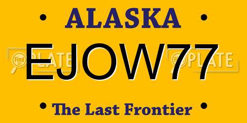 EJOW77 Alaska License Plate