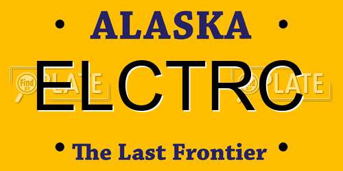 ELCTRC Alaska License Plate