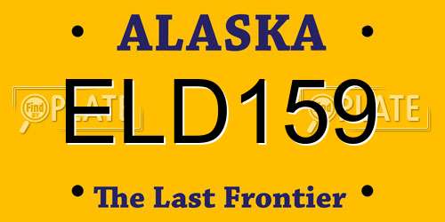 ELD159 Alaska License Plate