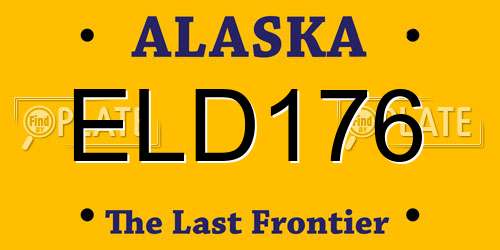 ELD176 Alaska License Plate