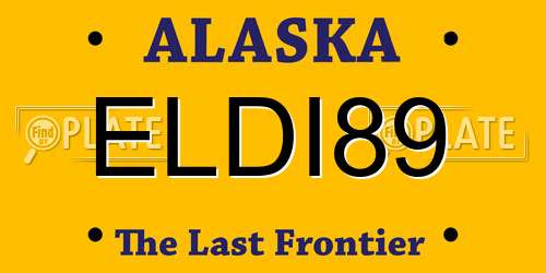 ELDI89 Alaska License Plate