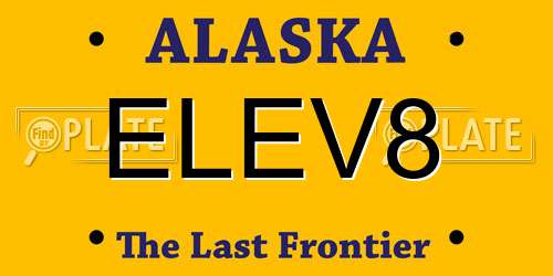 ELEV8 Alaska License Plate