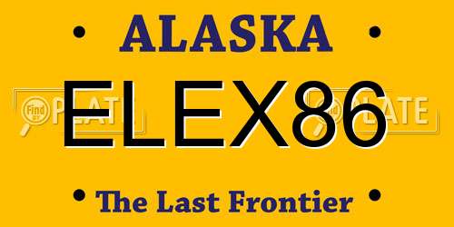 ELEX86 Alaska License Plate