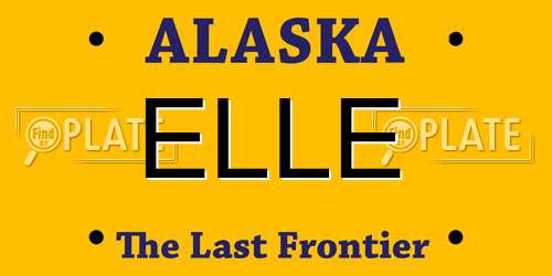 ELLE Alaska License Plate