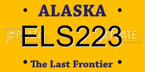 ELS223 Alaska License Plate
