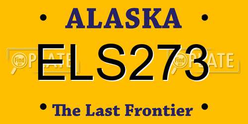 ELS273 Alaska License Plate