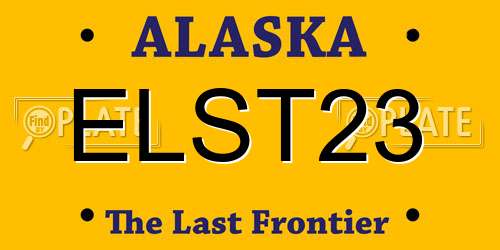 ELST23 Alaska License Plate