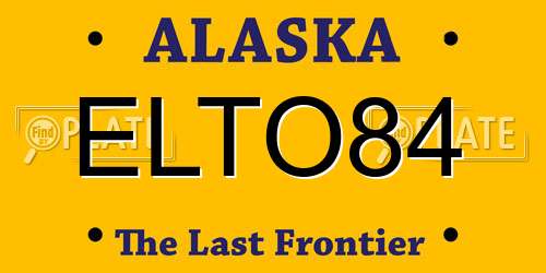 ELTO84 Alaska License Plate