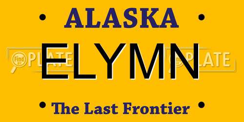 ELYMN Alaska License Plate