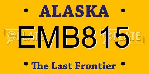 EMB815 Alaska License Plate