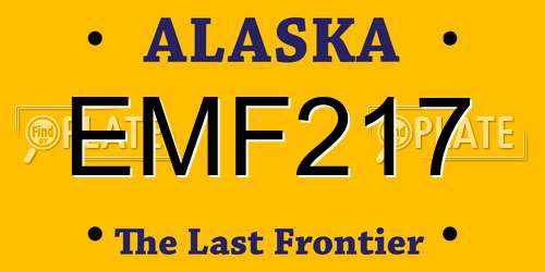 EMF217 Alaska License Plate