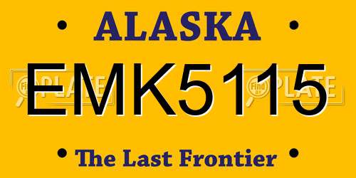 EMK5115 Alaska License Plate
