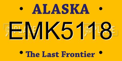 EMK5118 Alaska License Plate