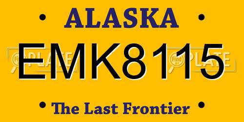 EMK8115 Alaska License Plate