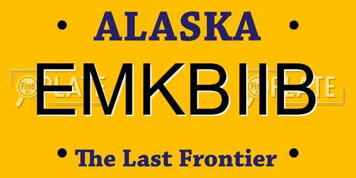 EMKBIIB Alaska License Plate
