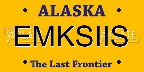 EMKSIIS Alaska License Plate
