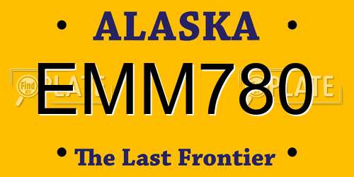 EMM780 Alaska License Plate