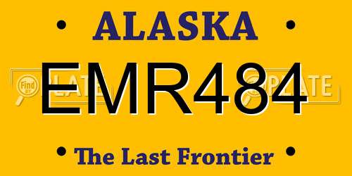 EMR484 Alaska License Plate