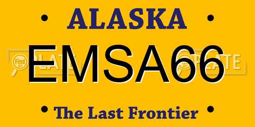 EMSA66 Alaska License Plate