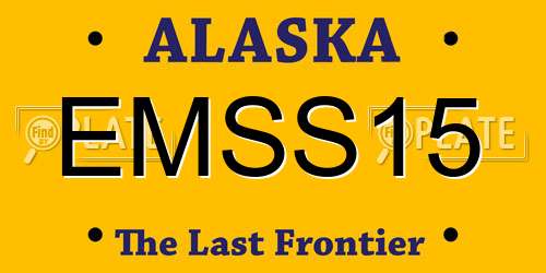 EMSS15 Alaska License Plate