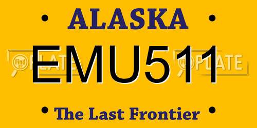 EMU511 Alaska License Plate