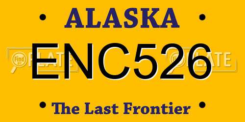 ENC526 Alaska License Plate