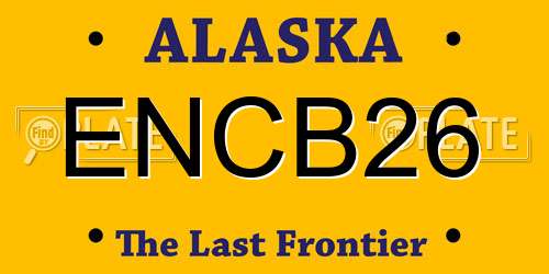 ENCB26 Alaska License Plate