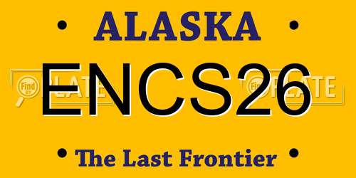 ENCS26 Alaska License Plate