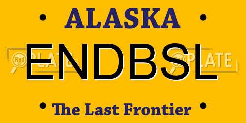 ENDBSL Alaska License Plate
