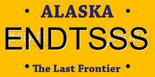 ENDTSSS Alaska License Plate