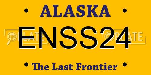 ENSS24 Alaska License Plate