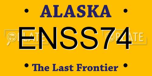 ENSS74 Alaska License Plate
