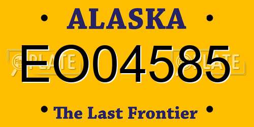EO04585 Alaska License Plate