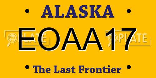 EOAA17 Alaska License Plate