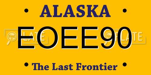 EOEE90 Alaska License Plate