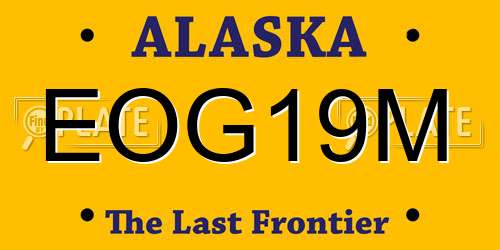 EOG19M Alaska License Plate