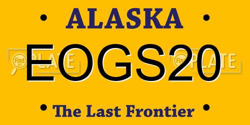 EOGS20 Alaska License Plate